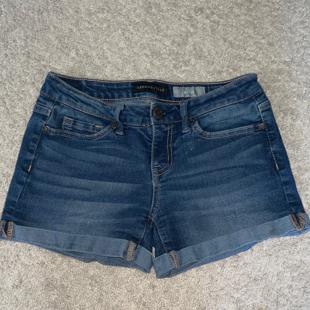 blue jean shorts